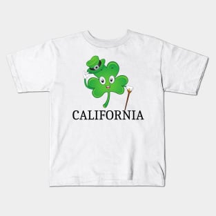 St Patrick's  Irish Shamrock CALIFORNIA, Irish Gift for Wife Kids T-Shirt